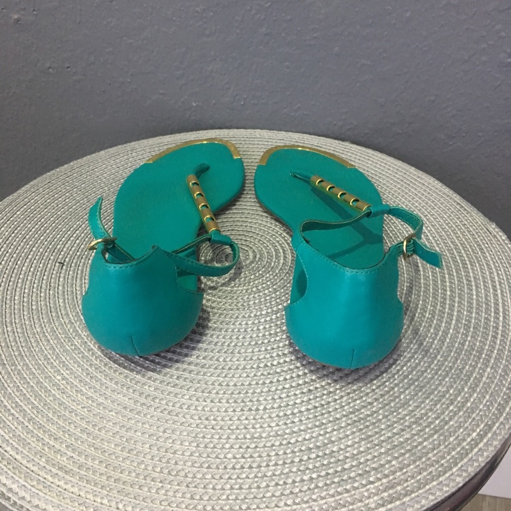 Turquoise sandals - Picture 3 of 4